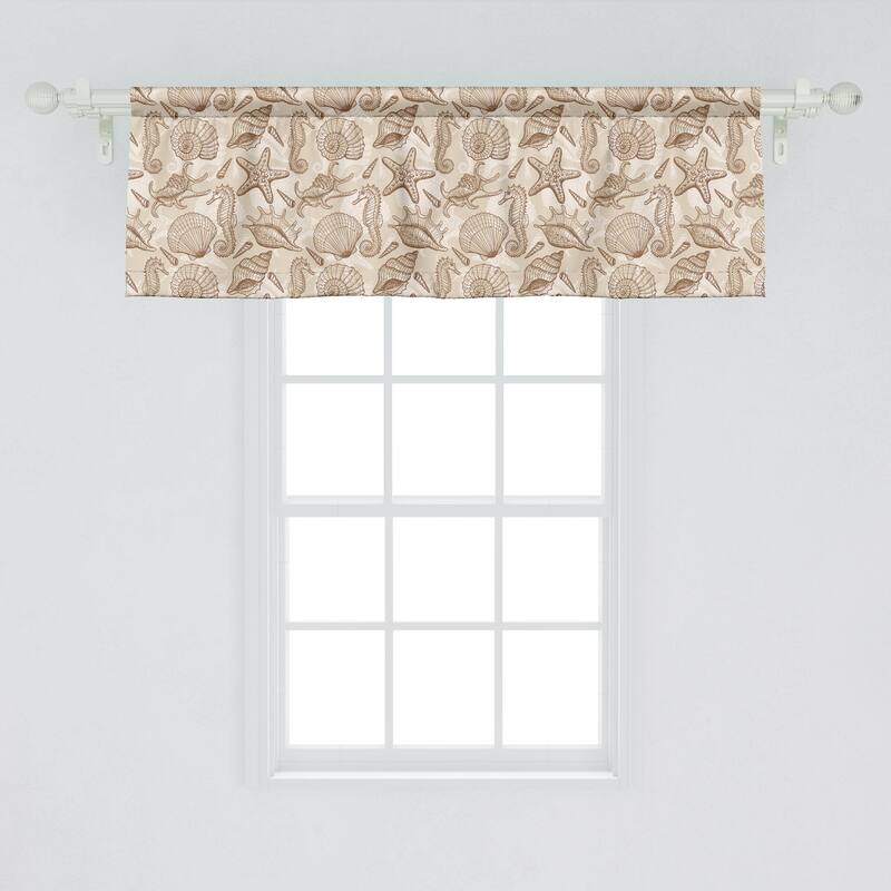 Ambesonne Beige Window Valance Curtain Valance for Kitchen Bedroom